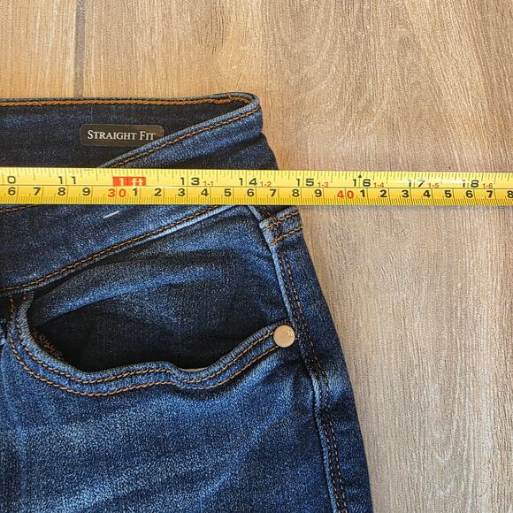 Judy Blue Women’s Jeans 7/28 High Rise Straight Leg Dark Wash Stretch Denim - Picture 10 of 13